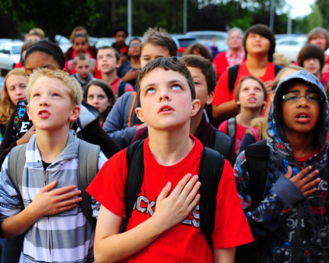 Kids Reciting the Pledge of Allegiance; We Shouldn't Force Kids to Recite the Pledge