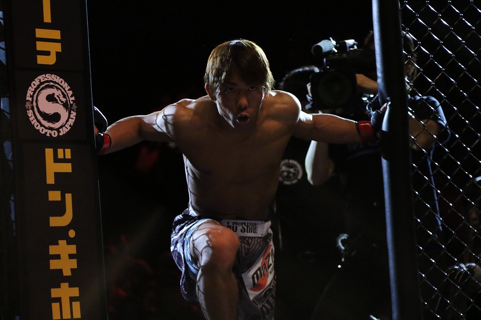 mma fighter entering the cage, try this weightless mma workout